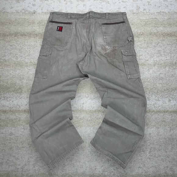 Wrangler Other - Wrangler Riggs Carpenter Pants Hazel Tan Canvas Baggy Wide Leg Fit